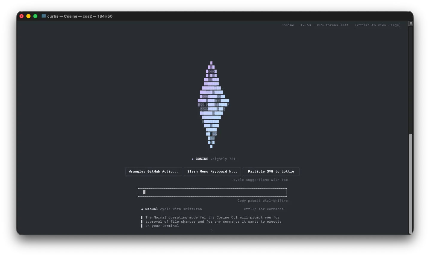 Cosine CLI terminal interface