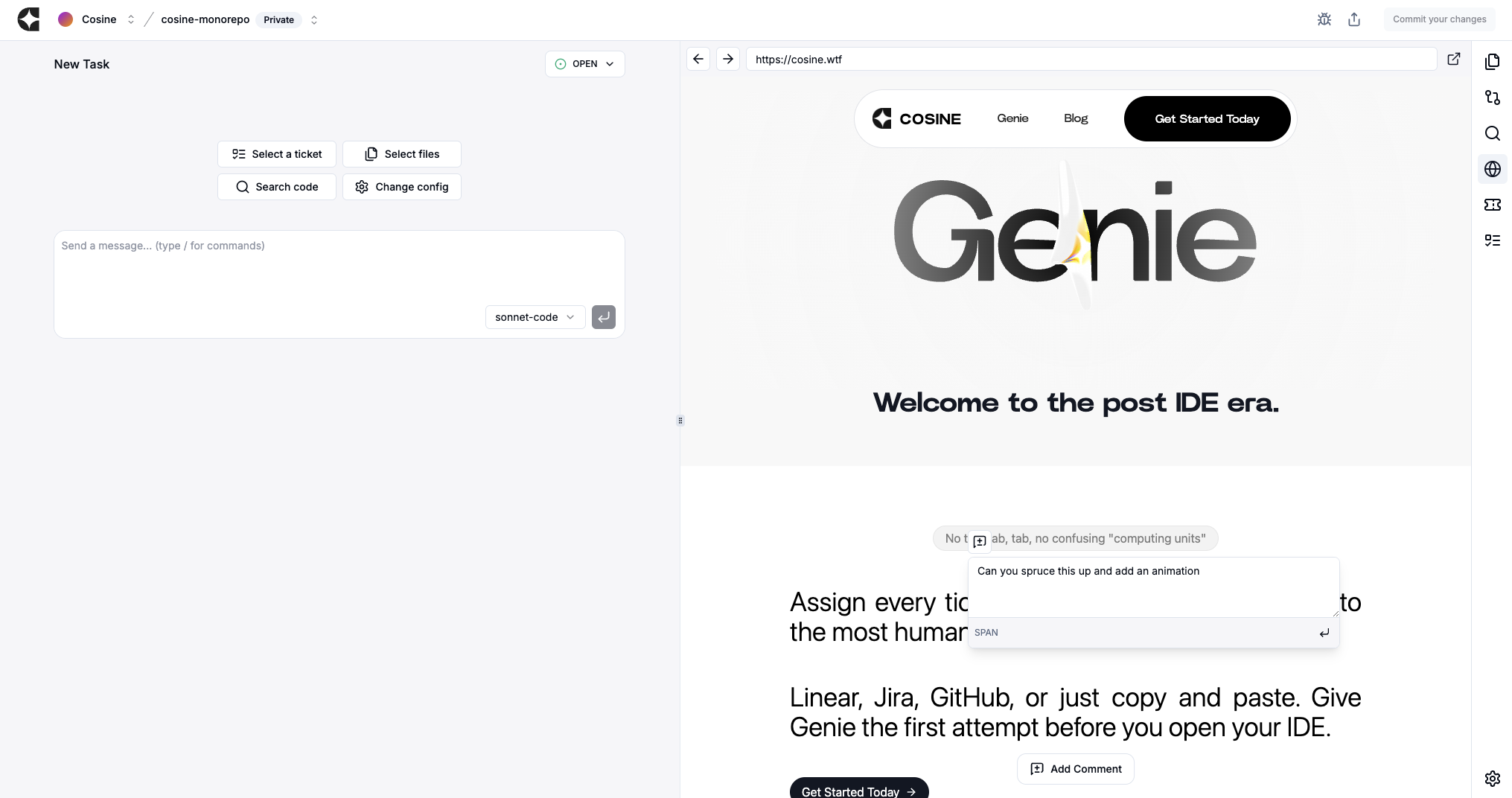 Genie in action