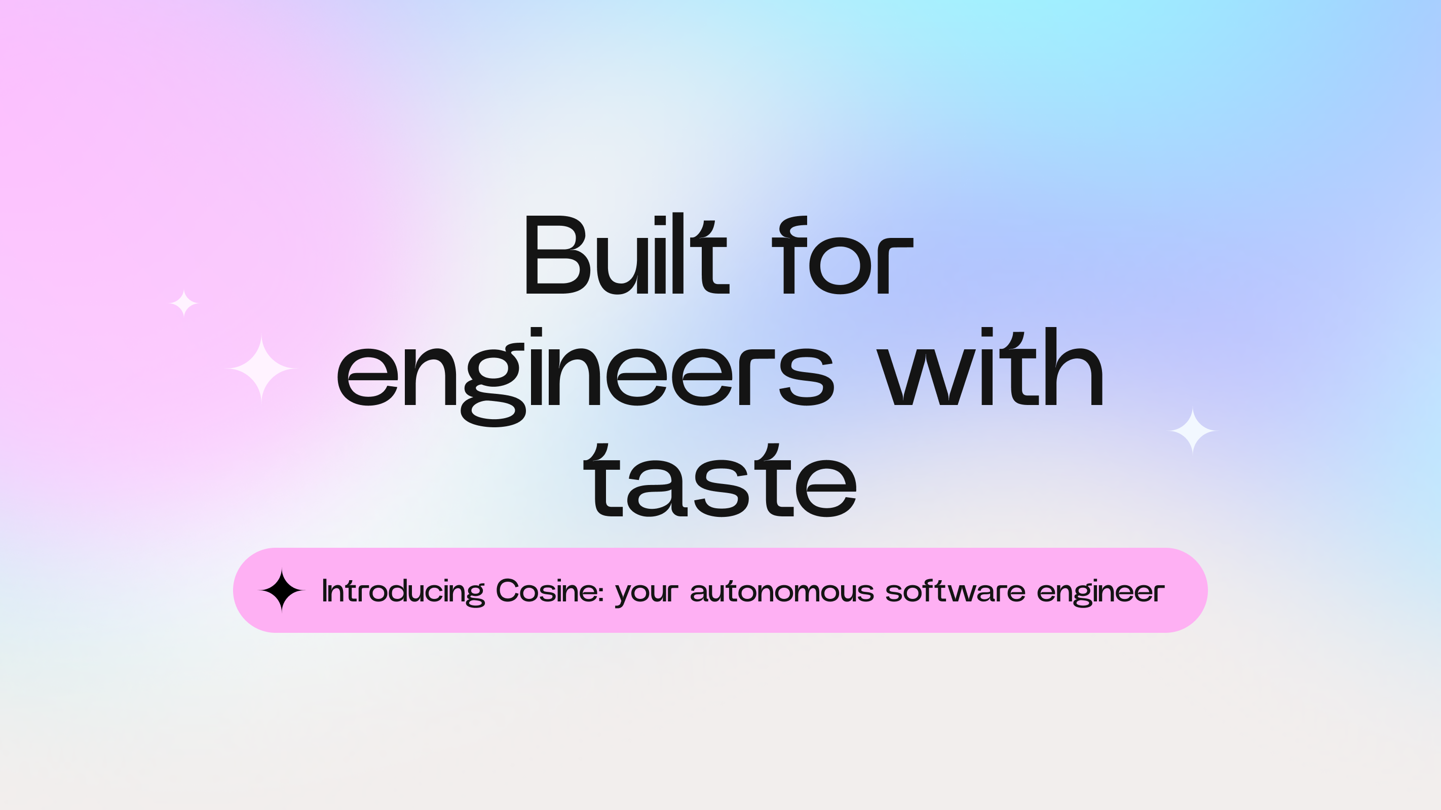 Cosine: The Coding Agent for Engineers with Taste cover image